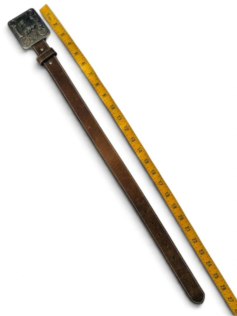 Little Champion Brown Leather boy's Belt with Western Buckle / boys XS 17.5